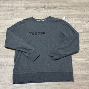 Reebok Men’s Charcoal Gray Crewneck Sweatshirt